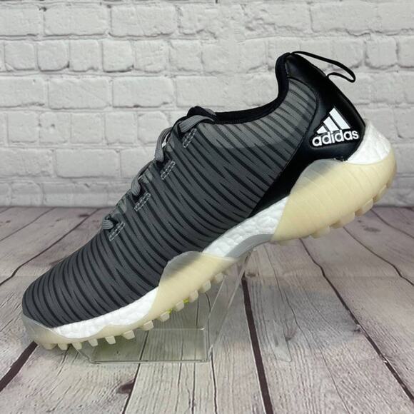 Adidas Boost CodeChaos Grey Black Spikeless Golf Shoes Mens Size 8 (EE9103) - Picture 4 of 11